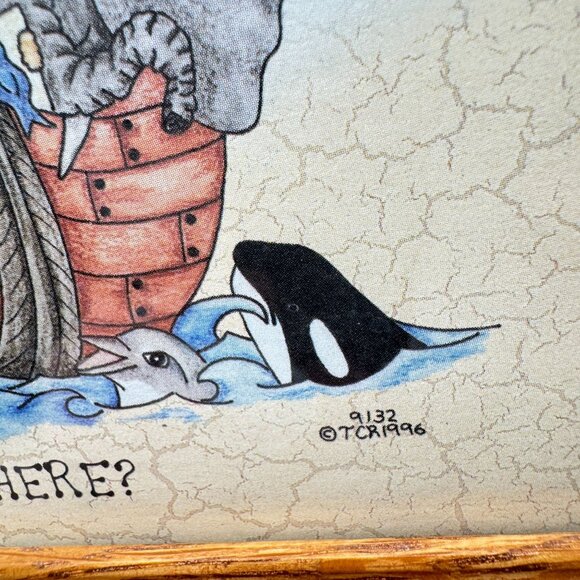 Noahs Ark Child Baby Room Art Prints In Oak Frames 6"x8" Set Of 2 1993 - 96 - Picture 7 of 13